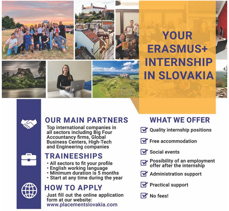 Erasmus+ internship in Slovakia in March – April 2024